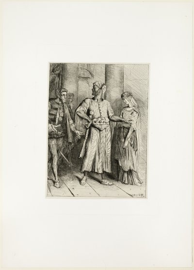 Ehrlicher Iago, meine Desdemona muss ich dir überlassen, Platte vier aus Othello von Théodore Chassériau