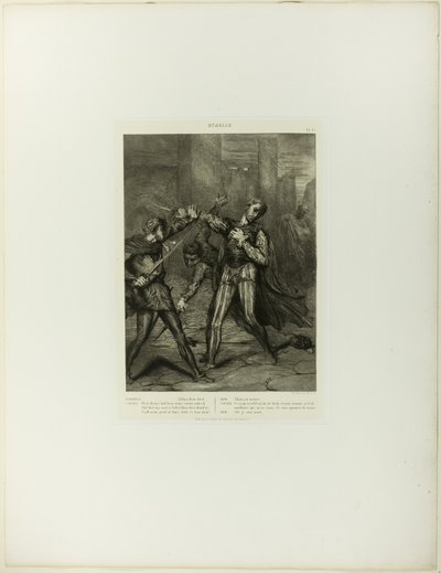 Schurke, du stirbst, Platte zehn aus Othello von Théodore Chassériau