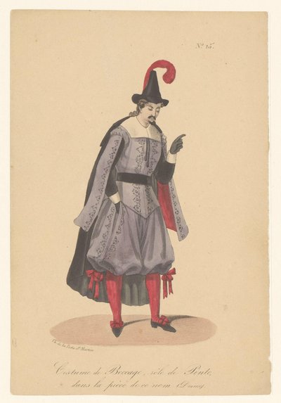 Bocage in der Rolle von Pinto Schauspieler, Schauspielerinnen und Opernsänger in ihren Rollen (Serientitel) von Théodore Lejeune