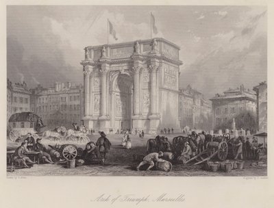 Triumphbogen, Marseille (Stich) von Thomas (after) Allom