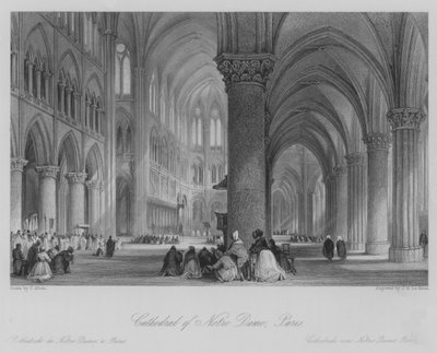 Kathedrale Notre Dame, Paris (Stich) von Thomas (after) Allom