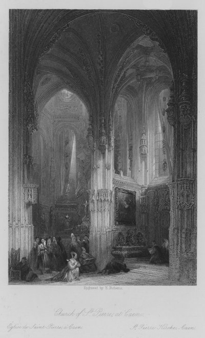 Kirche St. Pierre in Caen von Thomas (after) Allom