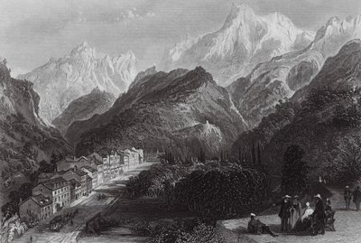 Eaux Bonnes, in den Pyrenäen von Thomas (after) Allom