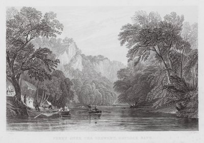 Fähre über den Derwent, Matlock Bath von Thomas (after) Allom