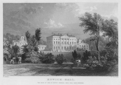 Howick Hall, der Sitz von Charles Grey, Earl Grey, Premier (Stich) von Thomas (after) Allom