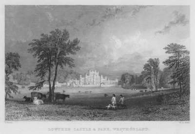 Lowther Castle und Park, Westmorland (Stich) von Thomas (after) Allom