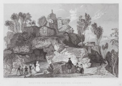 Rooter oder Roo-tor Felsen, Derbyshire von Thomas (after) Allom