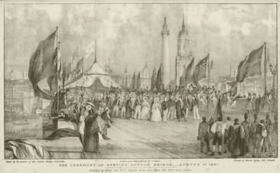Die Zeremonie der Eröffnung der London Bridge von Thomas (after) Allom