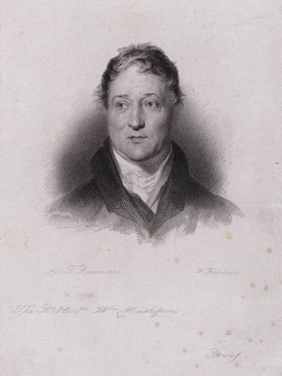 William Huskisson, englischer Politiker und Finanzier, bei einem Eisenbahnunfall von Robert Stephensons Dampflokomotive Rocket überfahren von Thomas (after) Lawrence