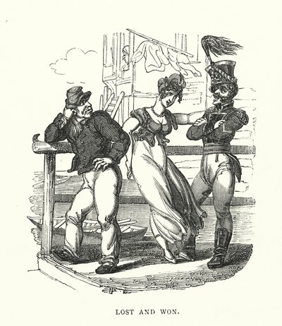 Verloren und gewonnen (Gravur) von Thomas (after) Rowlandson