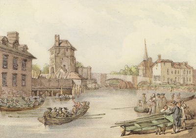 Nordansicht des Studienzimmers von Bruder Bacon in Oxford von Thomas (after) Rowlandson