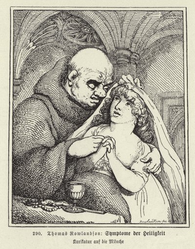 Symptome der Heiligkeit von Thomas (after) Rowlandson