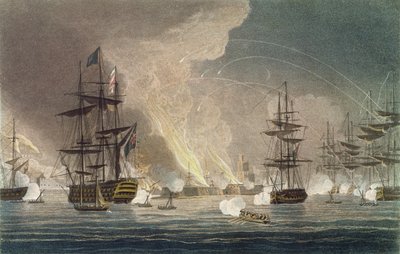 Die Bombardierung von Algier durch die Royal Navy von Thomas (after) Whitcombe