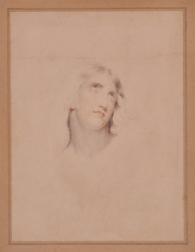 Kopf eines jungen Mannes in Ekstase von Thomas (attr. to) Lawrence