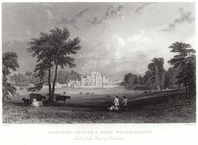 Lowther Castle und Park in Westmorland von Thomas Allom