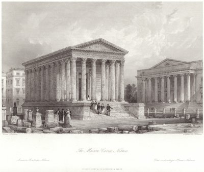 Maison Carrée in Nîmes von Thomas Allom