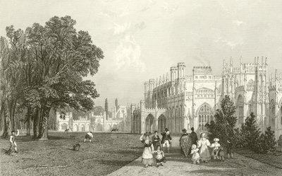Westfront von Eaton Hall, Cheshire von Thomas Allom