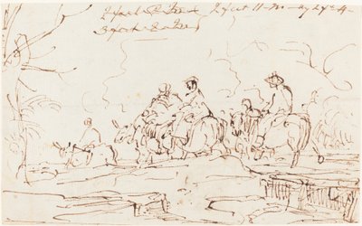 Figuren in einer Landschaft von Thomas Barker