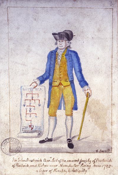 Sir John Prestwich, ca. 1793 von Thomas Barritt