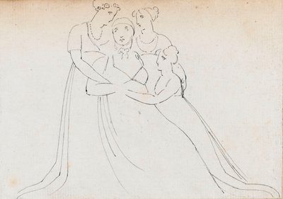 Nelsons Nichten - Miss Bolton und Charlotte Nelson, später Lady Hood von Thomas Baxter