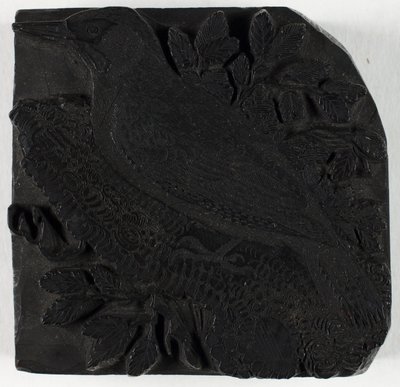Holzstock für Der Grünspecht, aus Eine Geschichte der britischen Vögel von Thomas Bewick
