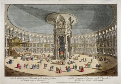 Die Rotunde in den Ranelagh-Gärten, Chelsea, London, um 1750 von Thomas Bowles
