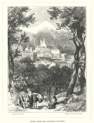 Turin, vom Kapuzinerkloster (Stich) von Thomas Brabazon Aylmer