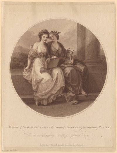 Selbstbildnis als Zeichnung, inspiriert von der Muse der Poesie von Thomas Burke