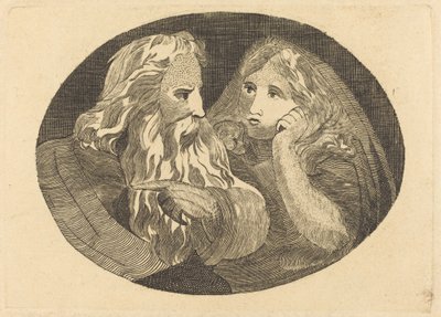 Lear und Cordelia von Thomas Butts, Jr. after William Blake
