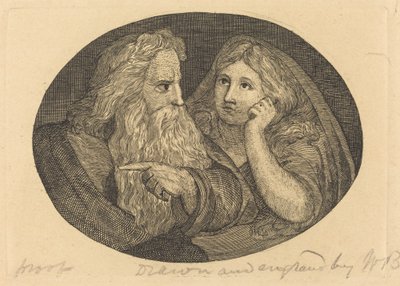 Lear und Cordelia von Thomas Butts, Jr. after William Blake