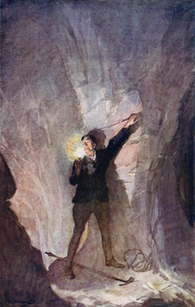 Illustration für Eine Reise zum Mittelpunkt der Erde von Jules Verne von Thomas Cantrell Dugdale