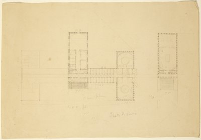 Großplan des Ohio State House, ca. 1838 von Thomas Cole