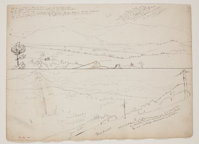 Blick auf die Ossipee-Berge; Blick mit fernen Bergen von Thomas Cole