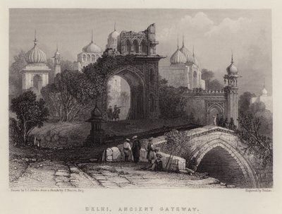 Delhi, Antikes Tor von Thomas Colman (after) Dibdin