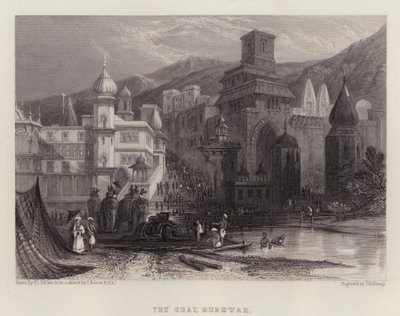 Der Ghat, Hurdwar von Thomas Colman (after) Dibdin