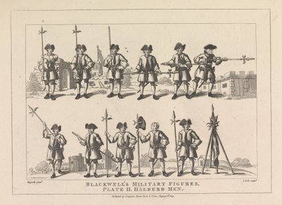 Blackwells Militärfiguren, Tafel II, Hellebardenträger von Thomas Cook
