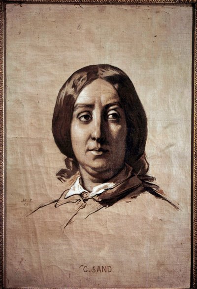 Porträt von George Sand (Zeichnung von Thomas Couture, 1859) von Thomas Couture