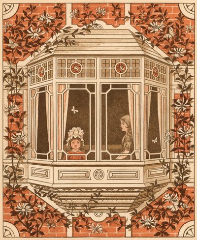 Heimleben: Kinder am Erkerfenster von Thomas Crane