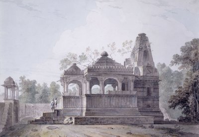 Ein Hindu-Tempel in der Festung von Rohtas, Bihar von Thomas Daniell