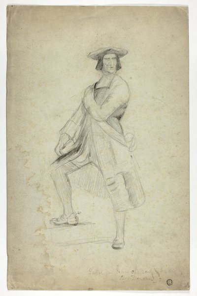 Studie für einen stehenden Mann mit Schärpe in dramatischer Pose von Thomas Duncan