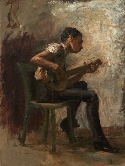 Studie für "Die Tanzstunde": Der Banjo-Spieler von Thomas Eakins