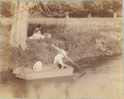 Zwei Jungen spielen am Bach, 4. Juli 1883 von Thomas Eakins