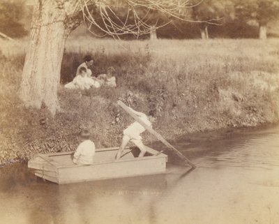 Zwei Jungen spielen am Bach von Thomas Eakins