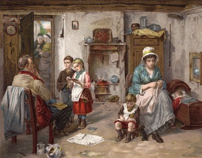 Der Schulvorstand im Cottage von Thomas Faed