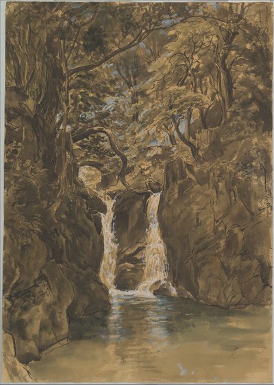 Ein Blick auf die unteren Rydal-Fälle, Cumbria von Thomas Fearnley