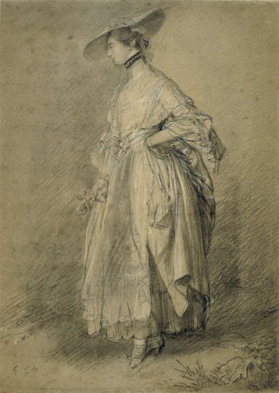 Eine Frau mit einer Rose von Thomas Gainsborough
