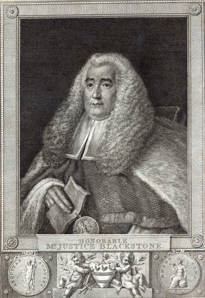 Der ehrenwerte Mr. Justice Blackstone, graviert von Hall von Thomas Gainsborough
