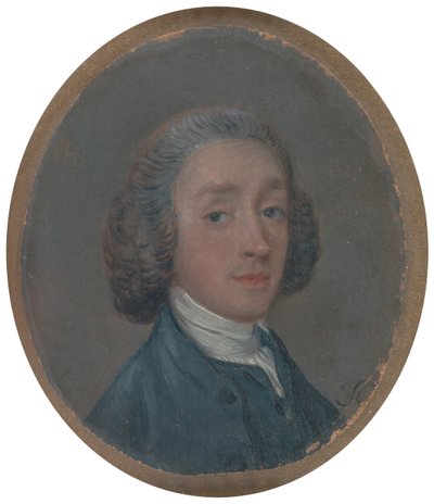 Porträt eines jungen Mannes mit gepudertem Haar, ca. 1750 von Thomas Gainsborough