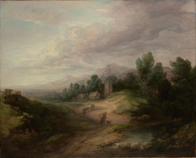Bewaldete Hügellandschaft von Thomas Gainsborough