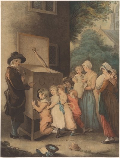 Kinder um eine Guckkasten von Thomas Gaugain